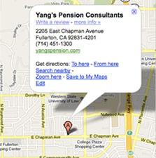 Map of Yang's Pension Consulting, Inc